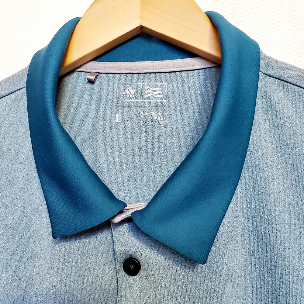 Adidas Golf Polo Shirt Teal Men's Large